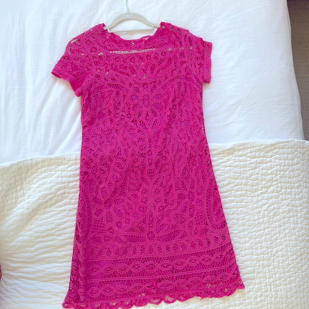 Lilly Pulitzer pink lace dress